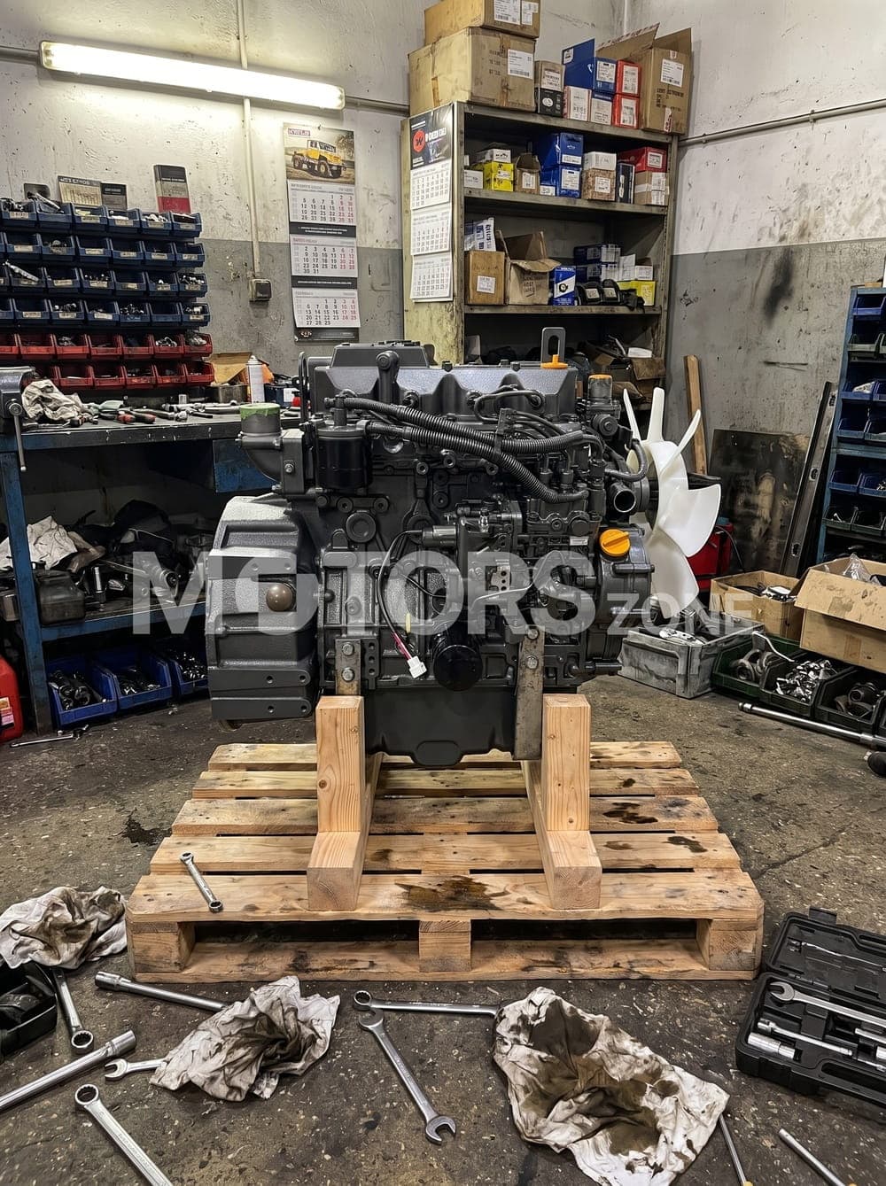 Moteur Yanmar 4TNV98 reçu par un client